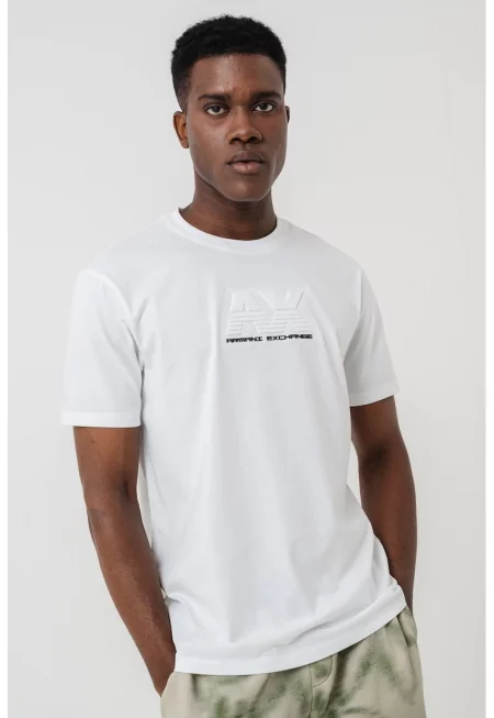 Памучна тениска с релефно лого