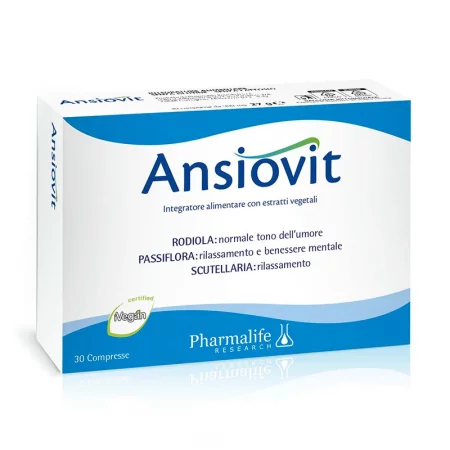 Пасифлора + Златен корен + Скутелария – При стрес и напрежение, Ansiovit, 30 таблетки