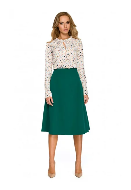 Пола с А-кройка  Полиестер/Вискоза/Еластан - Червена