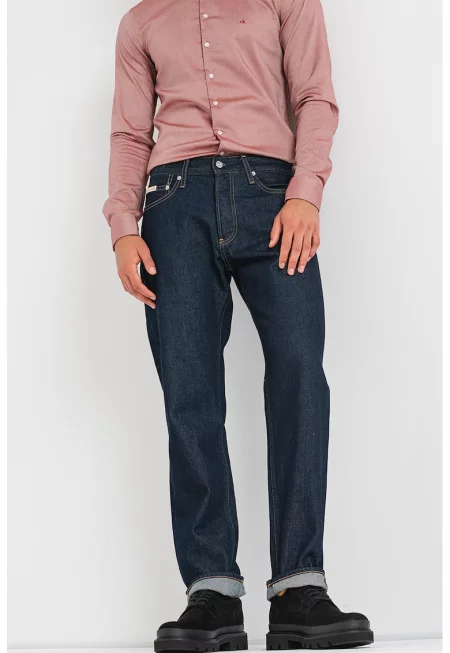 Прави дънки с ниска талия - Ултрамарин синьо