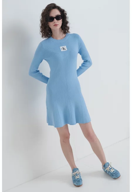 Рипсена рокля с лого - Небесносин