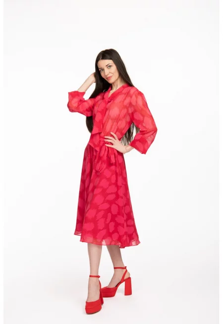 Рокля Sofi Veil - Червен/Розово