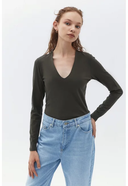 Слим блуза с шпиц