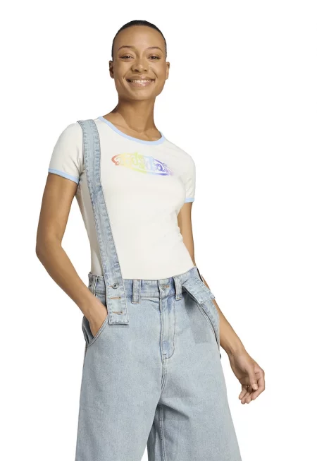 Слим тениска с памук с лого