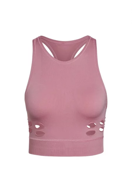 Спортен сутиен  полиамид/еластан - розов -