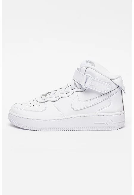 Спортни обувки Air Force 1 Mid Easyon от кожа и еко кожа - Бял