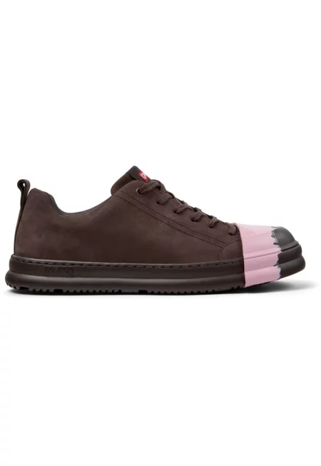 Спортни обувки от набук - Кафяв/Розово