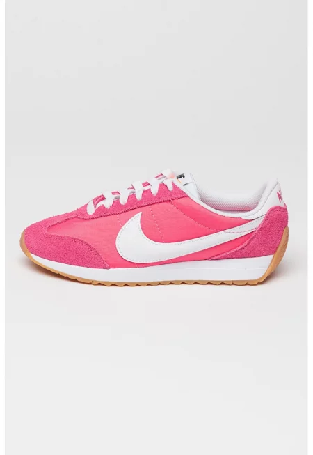 Спортни обувки Pacific с лого и велур - Бял/Фуксия