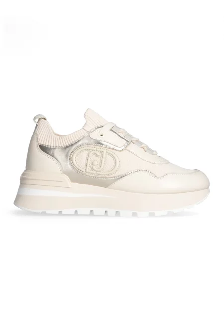 Спортни обувки с кожа - Крем