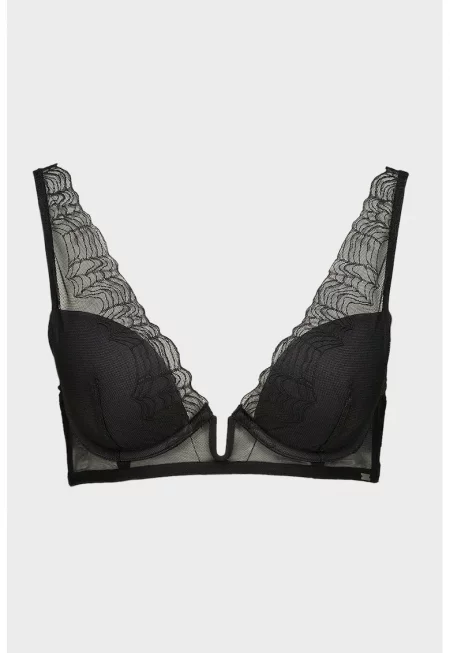 Сутиен с дантела - Черен