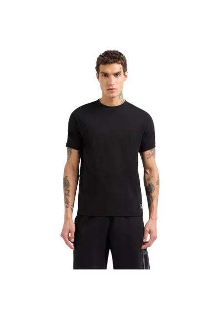 Тениска  EA7 Train Logo Series Tape 40708 - Черен