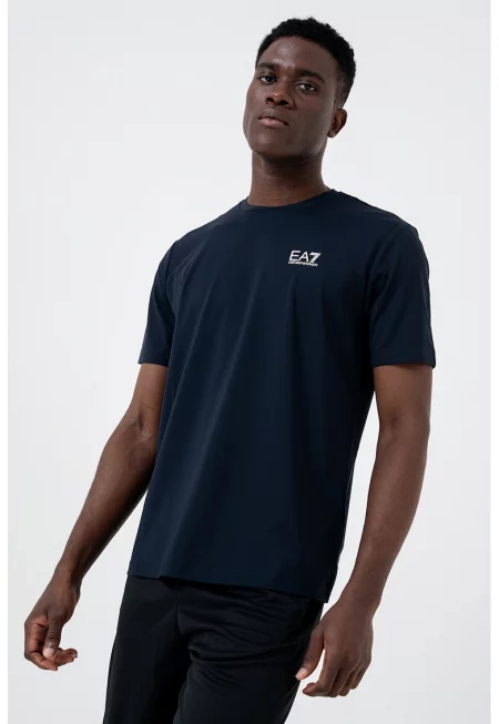 Тениска с лого - Тъмносин