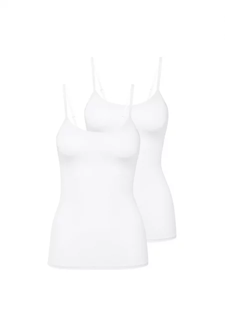 Топ с памук - 2 броя - Бял