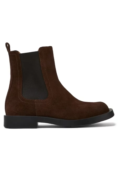 Велурени боти 1978 Chelsea с текстил - Тъмнокафяв