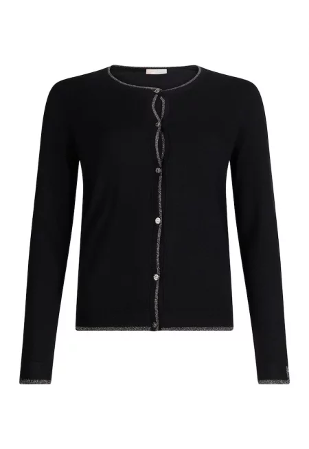 Жилетка с бляскави детайли - Черен