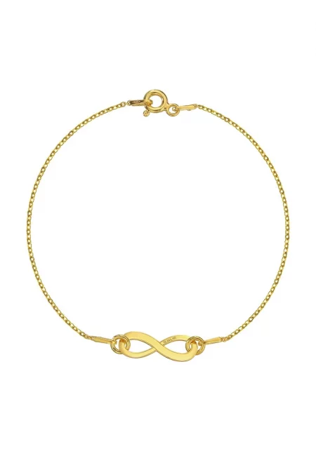 Златна гривна 585 - 14K с талисман Infinity