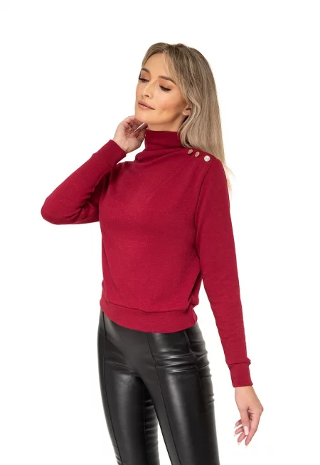 Блуза Abby с драперии - Бордо