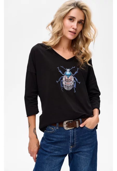 Блуза с V-образно деколте Beetly