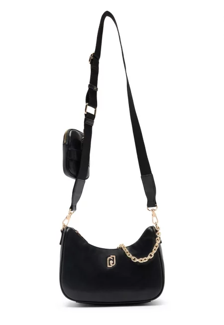 Чанта през рамо от еко кожа - Черен