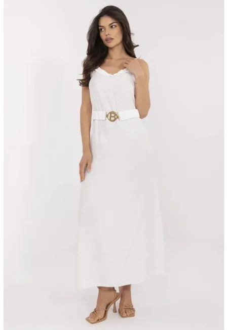 Дълга рокля с тънки презрамки