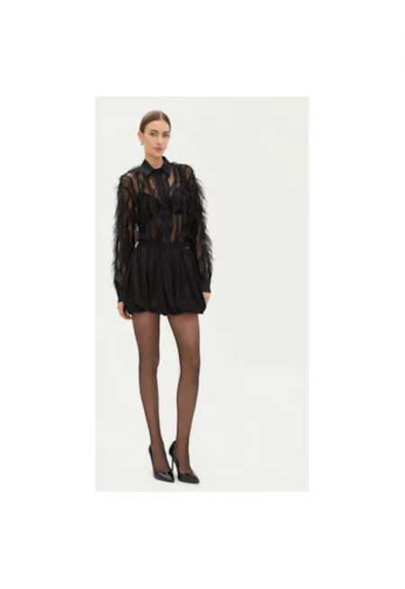 Дамска риза -  305062666 - Вискоза - Черна