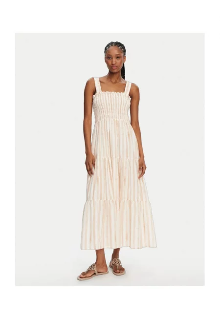 Дамска рокля -  304990687 - Органичен памук - Бежов - Бежов