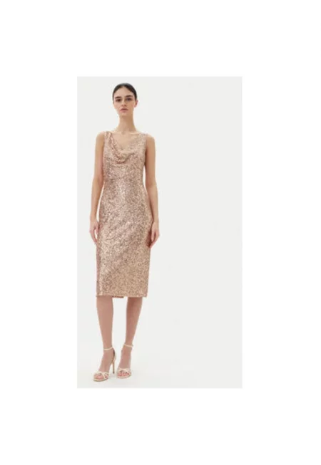 Дамска рокля  CFC0123778003 - Полиестер - Златен