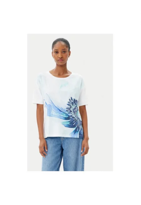 Дамска тениска  11105061 - Памук/Еластан - 46794 - Син