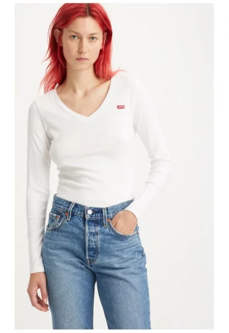 Дамска тениска -  835905 - бяла - памук -