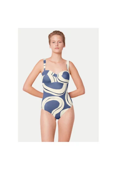 Дамски бански -  303574291 - Син - Син