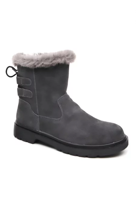 Дамски боти 2030 3 сив велур -