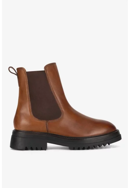 Дамски боти  5905588911456 - Естествена кожа - Кафяв - Кафяв