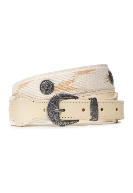 Дамски колан -  301611981 - Естествена кожа - Бежов - M - Бежов