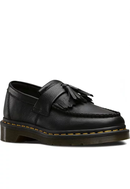 Дамски мокасини - Кожа/Текстил - Черен1