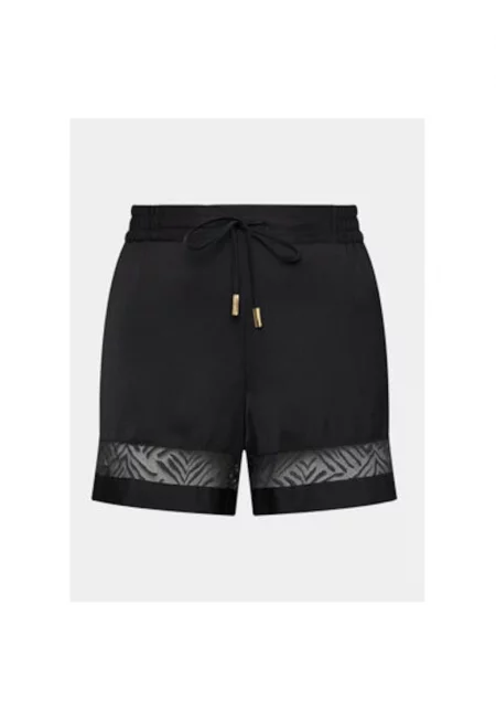 Дамски пижамен панталон -  303147051 - Полиестер - Черен