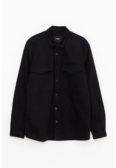 Дънково яке тип риза със свободна кройка