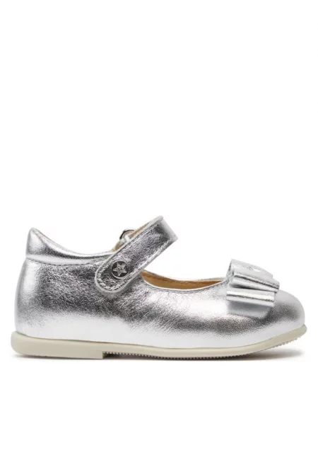 Детски спортни обувки  303874957 - Естествена кожа - Сребрист