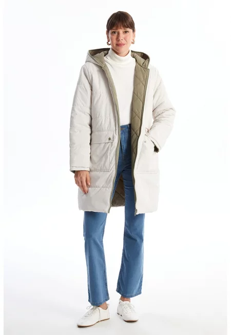 Двулицево зимно яке с качулка