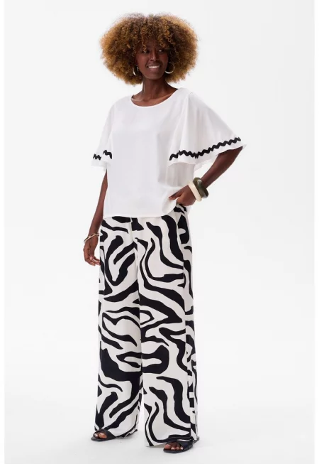 Едноцветна свободна блуза