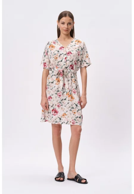 Флорална шпиц рокля