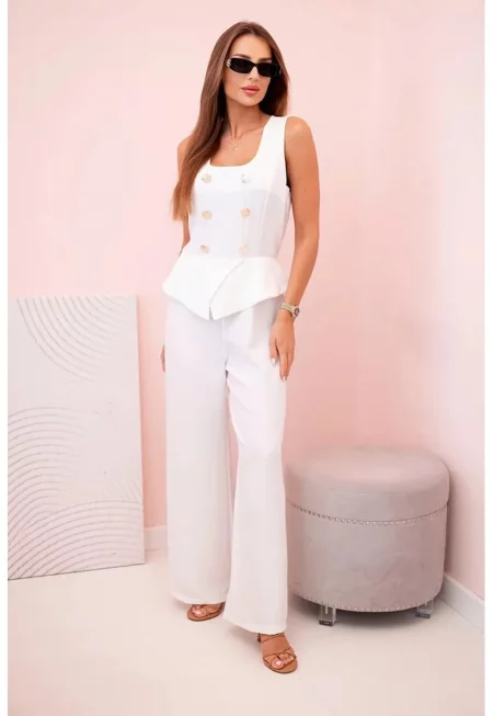 Гащеризон без ръкави с декоративни копчета - Един размер