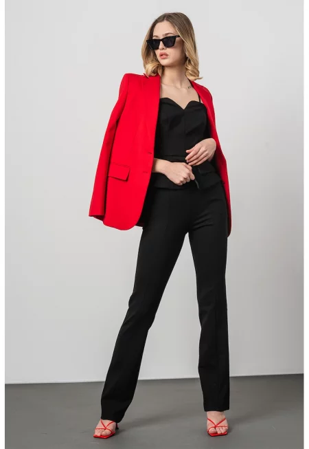 Гащеризон със сърцевидно деколте - Черен