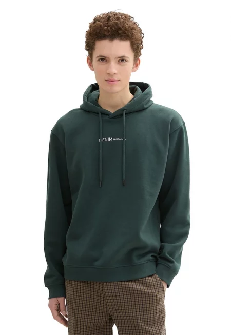 Худи с памук - Бледозелен