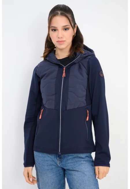 Худи с цип и странични джобове