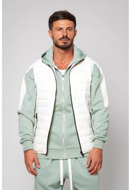 Капитониран елек - Мръснобял