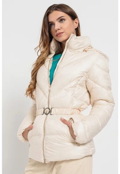 Капитонирано зимно яке с колан