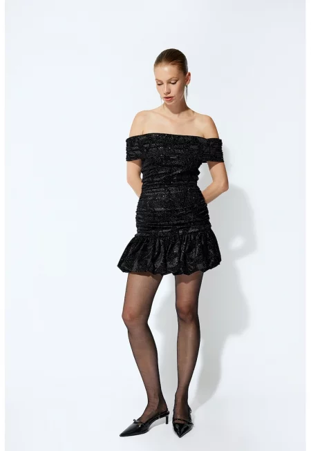 Къса рокля Madonna без ръкави - Черен