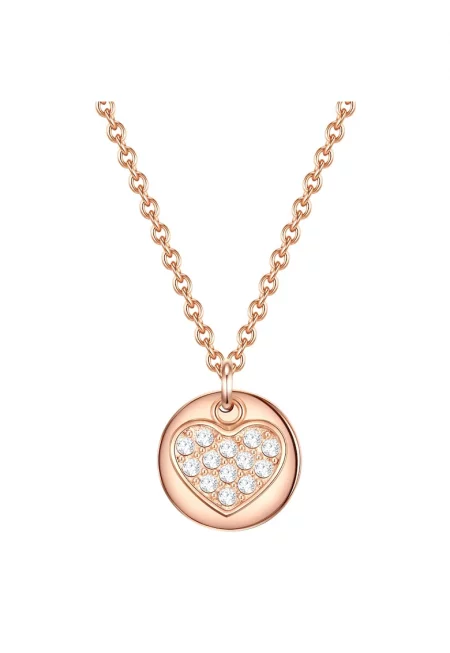 Колие с 14K злато и висулка - Розово златисто