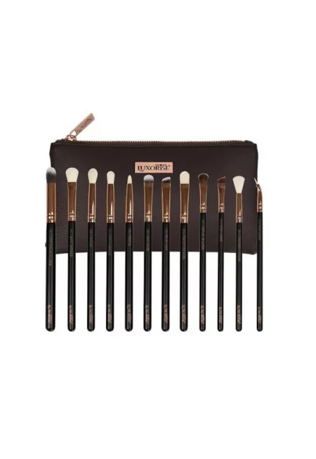 Комплект четки -  Чанта за съхранение - Gold - 12 Четки