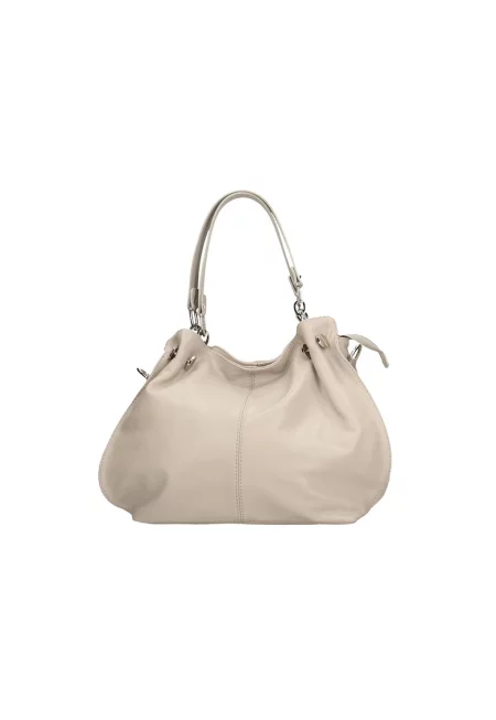 Кожена чанта Ereba с отделяща се презрамка - Сиво-бежов